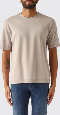 Herno T-shirt a maniche corte in cotone con scollo a girocollo