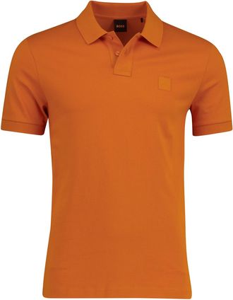 HUGO BOSS Oranje poloshirt Boss Orange Passenger pique 2-knoops