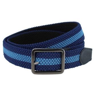 Trafalgar Store Big and Tall Arturo 35MM Black and Blue Striped Reversible Braided Casual Golf Belt in Black/blue Stripes at Nordstrom, Size 48 Big