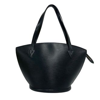 Louis Vuitton Black Leather Shoulder Bag Tote Bag (Pre-Owned)