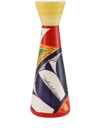 Dolce & Gabbana Medium keramische kandelaar (30 cm) - Blauw