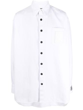 Raf Simons Camicia denim a maniche lunghe - Bianco