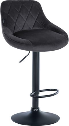 Clp Clp - Taburete De Bar Lazio En Terciopelo Gris Oscuro Negro