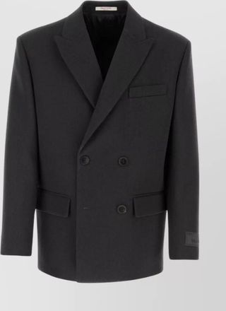 Valentino Garavani padded shoulders structured wool blazer