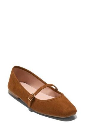 Cole Haan Yelena Mary Jane Flat in Tobacco Suede at Nordstrom Rack, Size 7.5