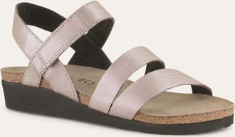 Naot Womens Kayla Sandal In Silver Threads Leather