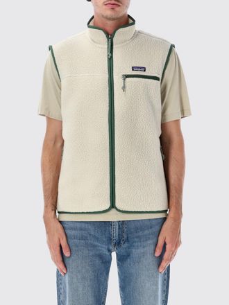 Patagonia Gilet in pile Ms Retro con collo alto e logo ricamato