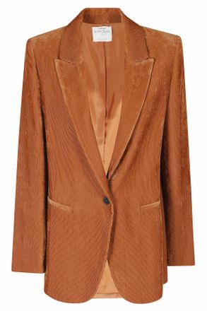 Forte_Forte Turmeric Corduroy Velvet Single-Breasted Viscose Blazer