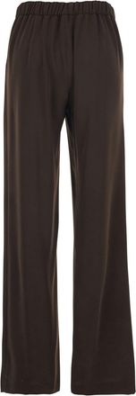 P.A.R.O.S.H. Womens Trousers Wide-Leg Brown Polyester