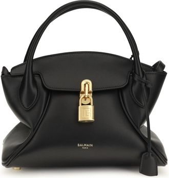 Balmain Womens Handbag Small Pulse Day Black Calf Leather Shoulder Bags