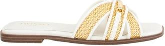 Twinset Witte Ciabatta Brood - Dames - Sandalen - Wit - 36 EU - Schoenen