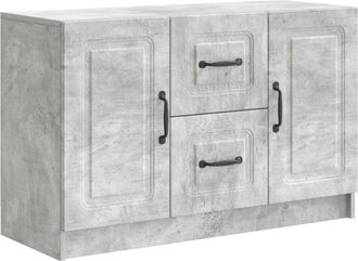 vidaXL Aparador Gris Hormig&oacute;n 89 X 34,5 X 57 Cm Madera De Ingenier&iacute;a Vidaxl
