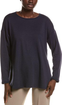 Eileen Fisher Round Neck Long Box Top