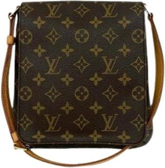 Louis Vuitton Pre-owned Musette Salsa Monogram Lederen Schoudertas - Dames - Vintage Schoudertas - Bruin - ONE Size - Leer - Vintage