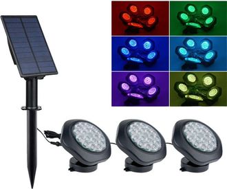 OEM Luz Solar Para Estanque, 2 Modos, Sumergible Y Ajustable, Con Cambio De Color Rgb, Ip68, Resistente Al Agua, Encendido Y Apagado Autom&aacute;tico, Iluminaci