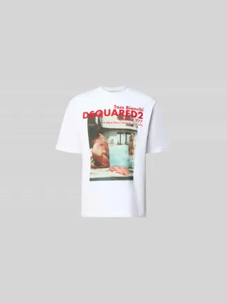 Dsquared2 Loose Fit T-Shirt aus reiner Baumwolle in Weiss, Gr&ouml;&szlig;e XL