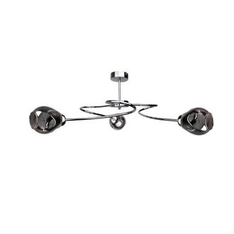 Netlighting Zahra Multi Arm Semi Flush Ceiling Light Silver 67cm 3x E27