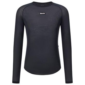 Santini Dry Long-Sleeve Baselayer Velounterhemd - Unisex | schwarz/grau