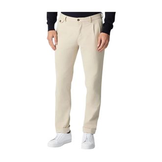 Brooks Brothers Double Pleated Regular Fit Cotton Chinos - male - Brooks Brothers - Chinos - Beige - W34 - Trousers