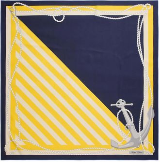 Ralph Lauren Collection Gestreepte zijden sjaal - Geel