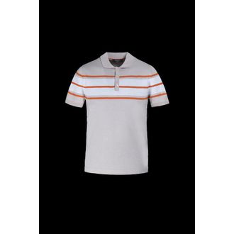 Moorer MenS Beige Striped Knit Sweater, Size 48