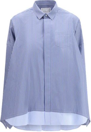 sacai Blue Cotton Pattern Womens Shirt