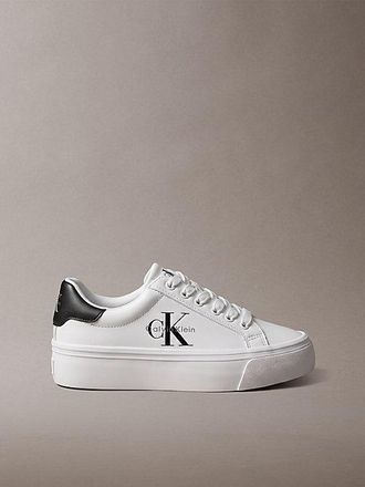 Calvin Klein JEANS Signature Leren Plateausneakers