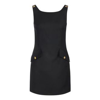 Elisabetta Franchi Cool Wool Mini-jurk - Dames - Jurken - Zwart - Maat: L Wol