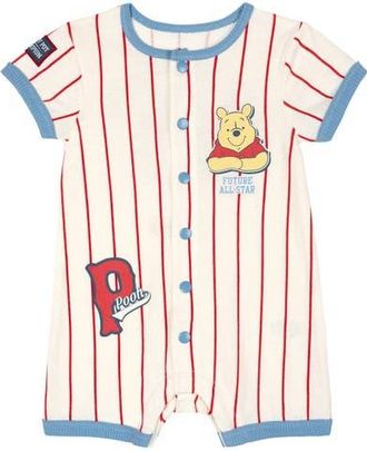 Disney Winnie the Pooh Athletic One Piece Romper in Light Blue Pooh at Nordstrom, Size 24M