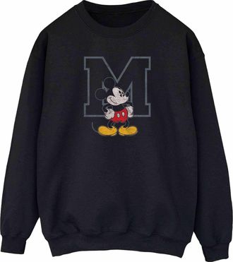 Disney Dames/Dames Klassiek M Mickey Mouse Sweatshirt (Zwart)