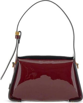 Gianni Chiarini patent-finish leather shoulder bag - Red
