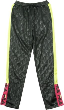 Fila Zwarte Side Tape Joggingbroek Vrouwen - Dames - Sweatpants - Zwart - L - Broeken