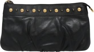 Gucci Hysteria Black Leather Clutch Bag (Pre-Owned)