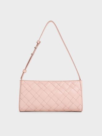 Charles & Keith Ivette Woven Elongated Shoulder Bag
