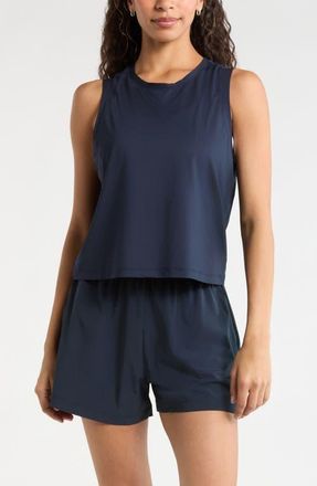 Zella Smash Hit Mesh Tank in Navy Sapphire at Nordstrom, Size Xx-Large