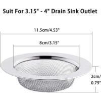 OEM Coladores De Fregadero De Acero Inoxidable, Filtro De Desag&uuml;e De 11,5 Cm, Colador De Fregadero, Rejilla De Fregadero, Colador De Fregadero De Cocina -