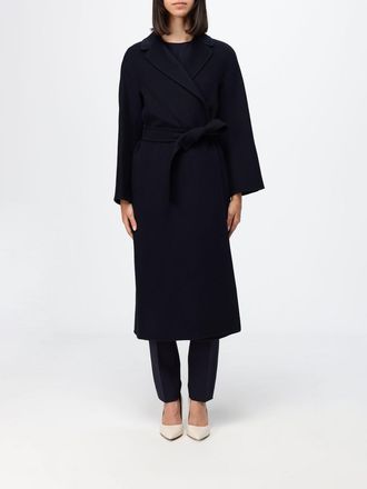 Max Mara S Max Mara Cappotto lungo a vestaglia in pura lana vergine con cintura abbinata