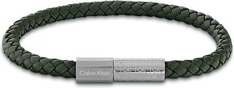 Calvin Klein Mens Modern Braided Bracelet - Green - OS