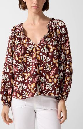 Vanessa Bruno Womens Botanical shapes peasant blouse