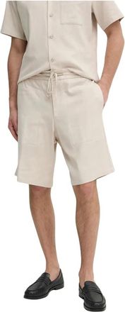 Iceberg Shorts met elastische taille - Heren - Korte Broeken - Beige - M - Katoen - Korte Broeken