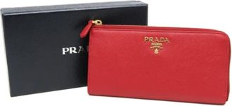 Prada Pre-owned Wallets, female, Red, Size: ONE SIZE Pre-owned Vintage Wallet