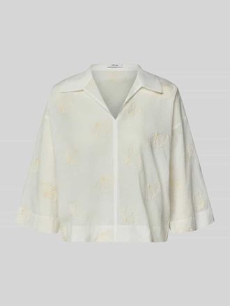 OPUS Boxy Fit Bluse mit Stitchings Modell Famoni in Offwhite, Gr&ouml;&szlig;e 36