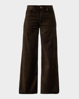 Frame Denim Le Slim Palazzo Velvet Jeans