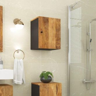 vidaXL Bathroom Wall Cabinet 38x33x48 cm Solid Wood Mango Vidaxl