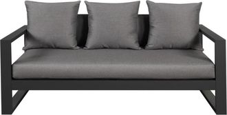 VENTE-UNIQUE.COM Sof&aacute; de jard&iacute;n aluminio gris antracita