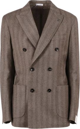 Brera Orologi Blazer met dubbele rij knopen - Bruin
