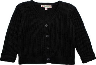 BONPOINT Dark Grey Knitted Cotton Cardigan Size 3 Years