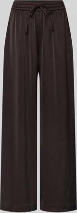 Sams&oslash;e & Sams&oslash;e Stoffhose mit elastischem Bund Modell HELENA in Dunkelbraun, Gr&ouml;&szlig;e XL