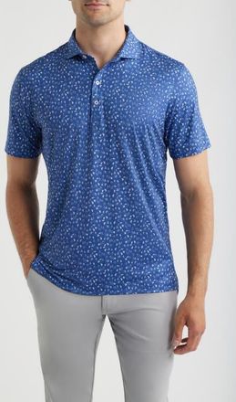 Johnnie-O Penguin Party Featherweight Performance Polo in Lake at Nordstrom, Size Xx-Large