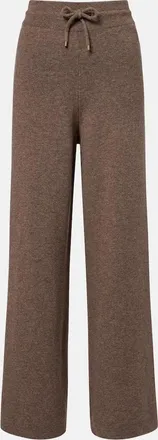 Agnona Cashmere, wool, and silk wide-leg pants